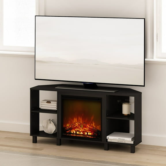 Electric Fireplace Corner TV Stand, Entertainment Center for TV up to 55 Inch