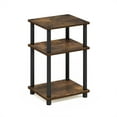 thumbnail image 1 of Furinno JUST 3-Tier Turn-N-Tube End Table in 1-Pack in Amber Pine/Black, 1 of 5