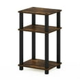 thumbnail image 1 of Furinno Just 3-Tier Turn-N-Tube End Table, 1-Pack, Amber Pine/Black, 1 of 7
