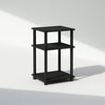thumbnail image 1 of Furinno Just 3-Tier Turn-N-Tube Open Storage Nightstand, 1-Pack, Americano/Black, 1 of 7