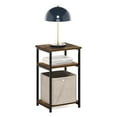 thumbnail image 1 of Furinno Just Side Table, 3-Tier Modern End Table with Metal Frame, Open Shelf Night Stand, Bedside Table, Easy Assembly, for Living Room, Bedroom, Amber Oak, 1 of 5