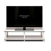 Furinno Just Wood No Tools Wide TV Stand for TV up to 40" in White