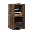 thumbnail image 1 of Furinno LUDER 2-Cube Bookcase with Open Storage Shelves, 11.6 x 12.2 x 24 Inches, Amber Pine, 1 of 5