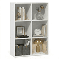 thumbnail image 1 of Furinno LUDER 6-Cube Bookcase with Open Storage Shelves, 11.6 x 23.9 x 35.7 Inches, White, 1 of 5