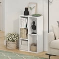 thumbnail image 1 of Furinno LUDER Book Shelf, 5-Cube Bookshelf, Reversible Bookcase, 9.4 x 19.5 x 31.5, for Living Room, Bedroom, Home Office, Plain White, 1 of 5