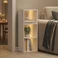 thumbnail image 1 of Furinno LUDER 3-Cube LED Lights Bookcase 9.3 x 12 x 31.5. White, 1 of 5