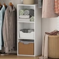 thumbnail image 1 of Furinno LUDER 3-Cube LED Lights Closet Organizers and Storage. White, 1 of 4