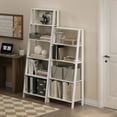 thumbnail image 1 of Furinno Ladder Bookcase Display Shelf in 6-Tier in White, 1 of 6