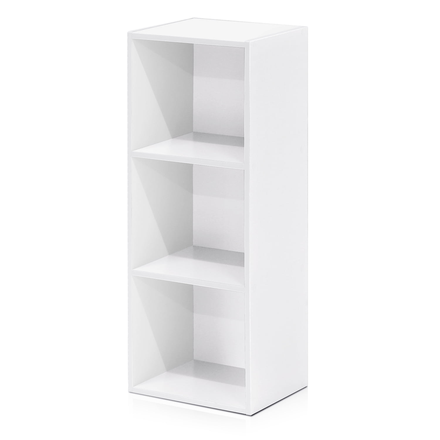 White Composite Wood 3-Tier Cube Storage Organizer