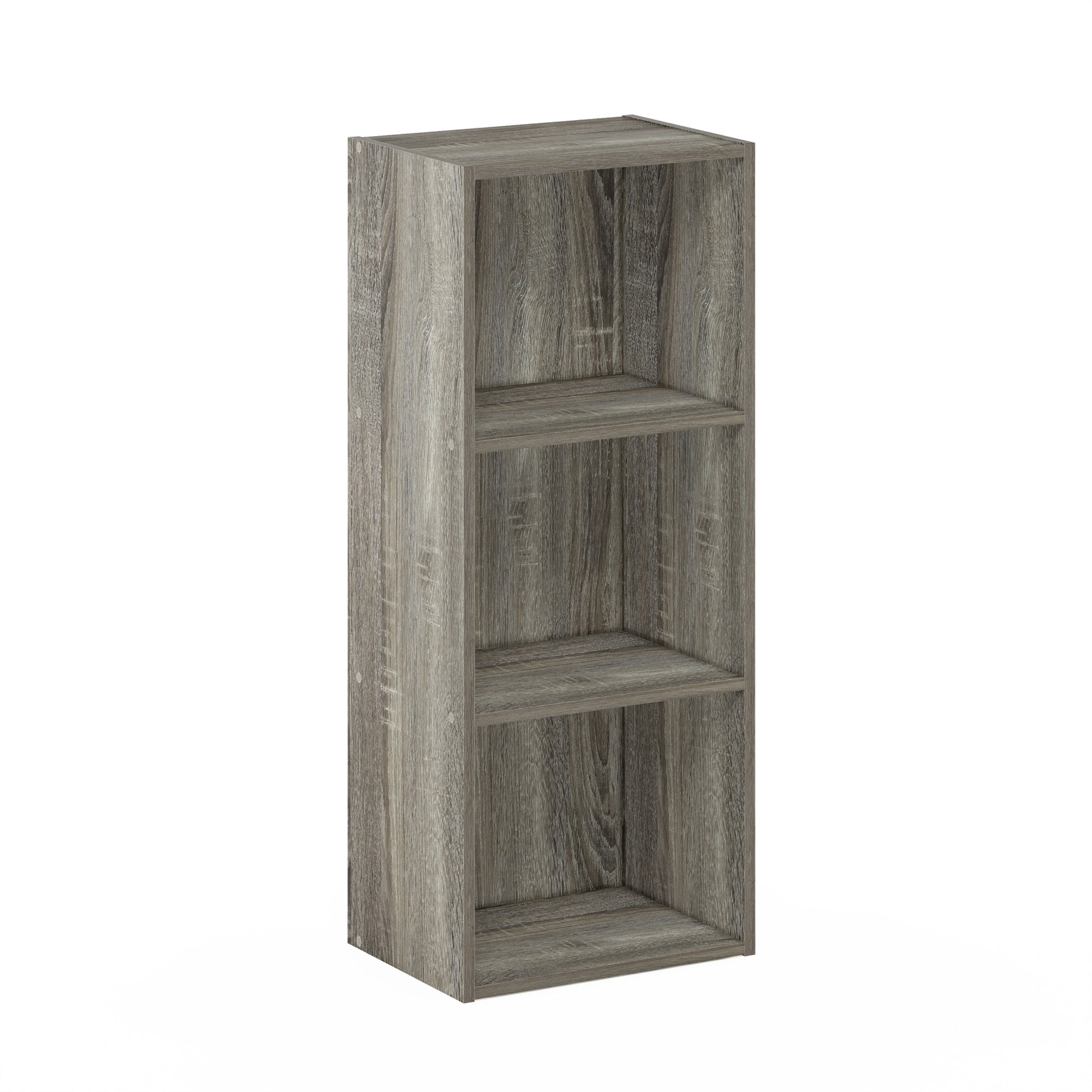 Furinno Luder 3Tier Open Shelf Bookcase, French Oak, Simple Design, Durable Storage  (图1)