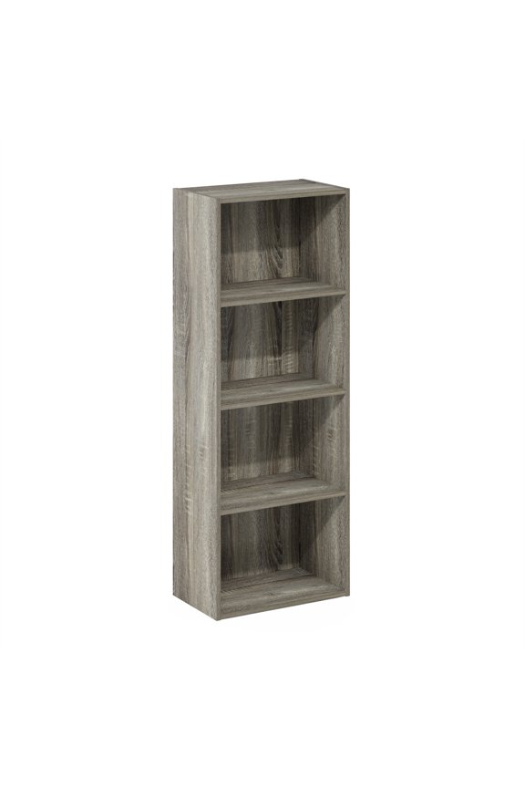 Luder 4-Tier Open Shelf Bookcase, French Oak