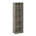 thumbnail image 1 of Furinno Luder 5-Tier Reversible Color Open Shelf Bookcase, French Oak, 1 of 6