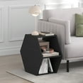 thumbnail image 1 of Furinno Modern Hexagonal Coffee Table with Open Storage in Americano, 1 of 5