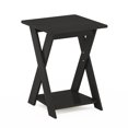 Furinno Modern Simplistic CrissCrossed End Table, Espresso