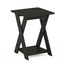 Furinno Modern Simplistic Criss-Crossed End Table, Side Table, Black Espresso