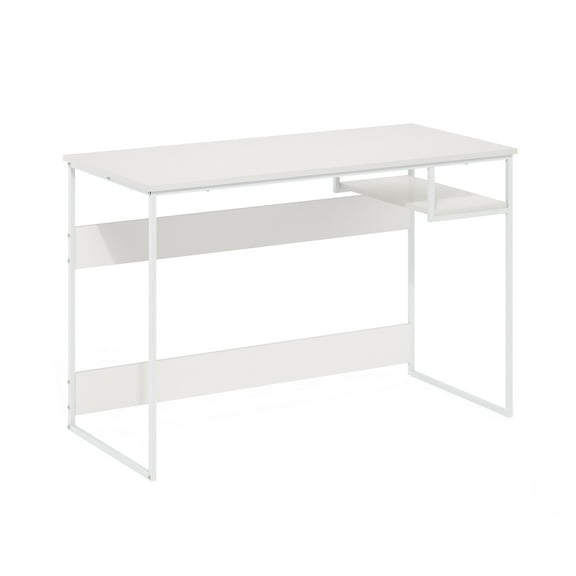 Furinno Moretti Modern Lifestyle Study Desk, 45, Solid White/White