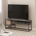thumbnail image 1 of Furinno Moretti TV Stand for TVs up to 65 Inch, 3-Tier Grey Entertainment Center, Open Back TV Console with Cable Management, for Living Room, Bedroom, Grey Oak, 1 of 6