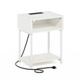 thumbnail image 1 of Moretti USB and Type-C Charging Port Open Storage Side Table with Metal Frame, 1 of 2