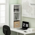 thumbnail image 1 of Furinno PASIR Book Shelf, 3-Tier Bookshelf, Tool Free Assembly Bookcase with Open Shelves, 9 x 12 x 32, Floor Standing, for Living Room, Bedroom, Home Office, Plain White, 1 of 5