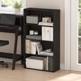 thumbnail image 1 of Furinno PASIR Book Shelf, 4-Tier Bookshelf, Bookcase with Open Shelf, 9.4 x 23.6 x 41.7, for Living Room, Bedroom, Home Office, Black Espresso, 1 of 5