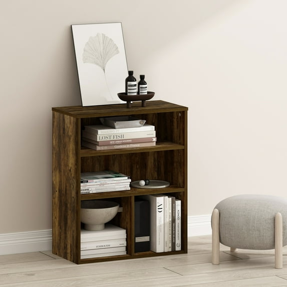 Furinno Pasir 3 Tier Display Bookcase, Amber Pine