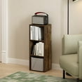 thumbnail image 1 of Furinno Pasir 3-Tier No Tool Assembly Open Shelf Bookcase in Amber Pine, 1 of 7