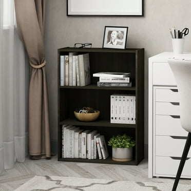 Furinno Pasir 3-Tier Open Shelf, Dark Espresso