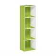 thumbnail image 1 of Furinno Pasir 4-Tier Open Shelf Bookcase, Green/White, 1 of 5