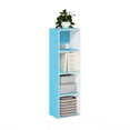 thumbnail image 1 of Furinno Pasir 4-Tier Open Shelf Bookcase, Light Blue/White, 1 of 6