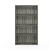 Furinno Pasir 4 Tier Open Shelf, French Oak Grey
