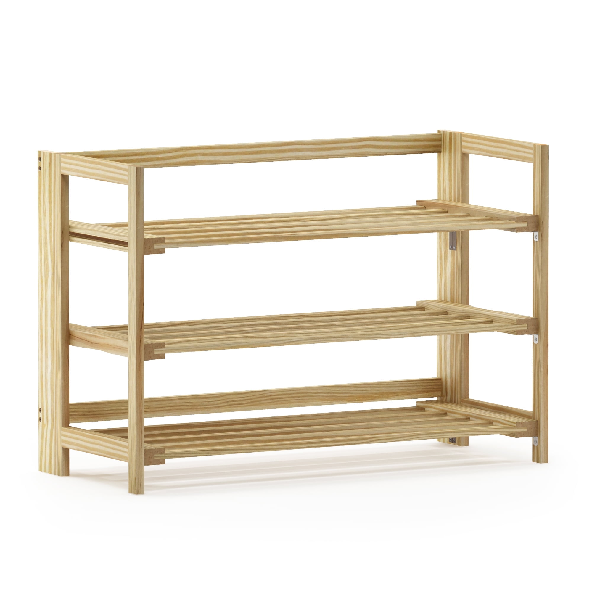 White 4-Tier Particleboard Open Shelf Bookcase
