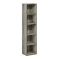 thumbnail image 1 of Furinno Pasir 5-Tier Open Shelf Bookcase, French Oak, 1 of 5