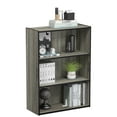thumbnail image 1 of Furinno 22.7 W x 9.7 D x 31.5 H 3-Shelf Open Freestanding Shelves, Gray and Black, 1 of 7