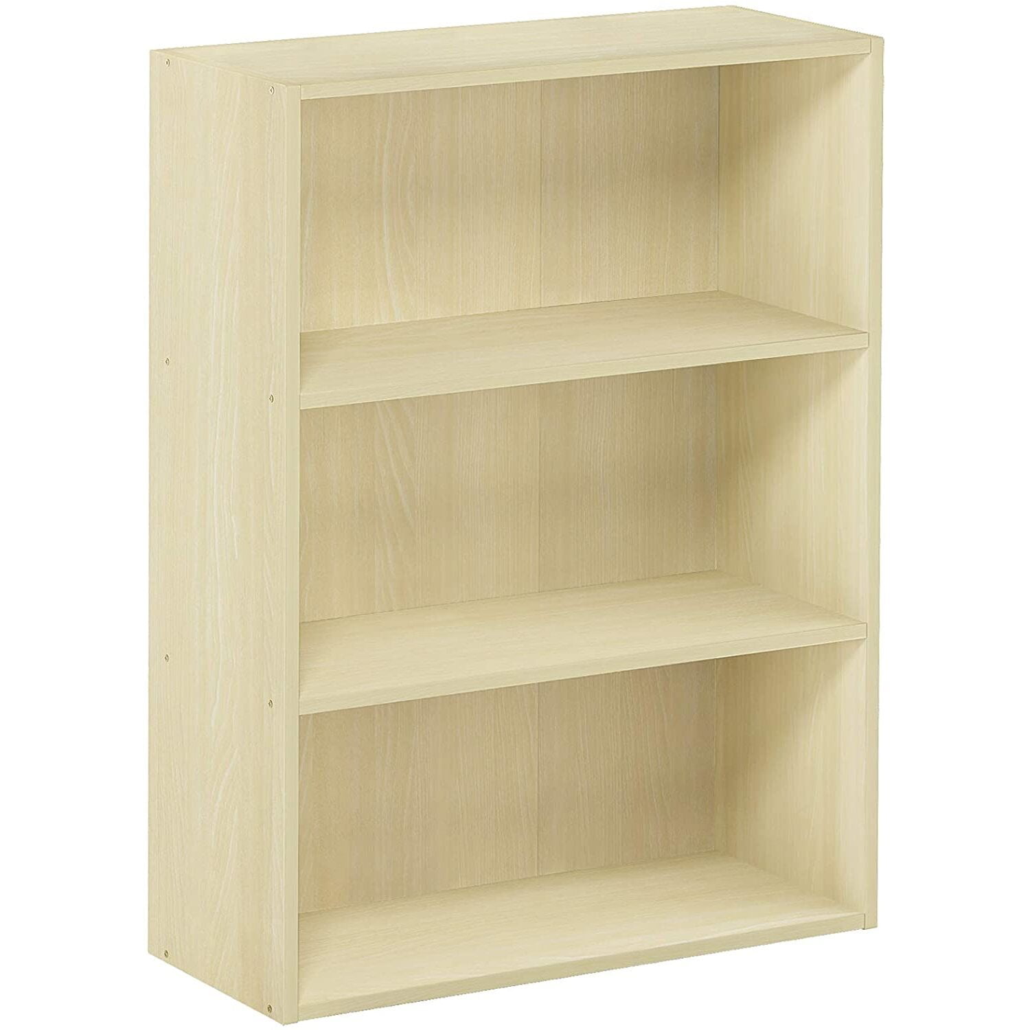 Steam Beech 3-Tier Light Wood Etagere Bookcase