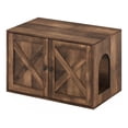 thumbnail image 1 of Furinno FH22302RBR Peli Farmhouse Cat Litter Box Enclosure, Rustic Brown, 1 of 6