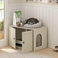 thumbnail image 1 of Furinno FH22302WW Peli Farmhouse Cat Litter Box Enclosure, White Wash, 1 of 8