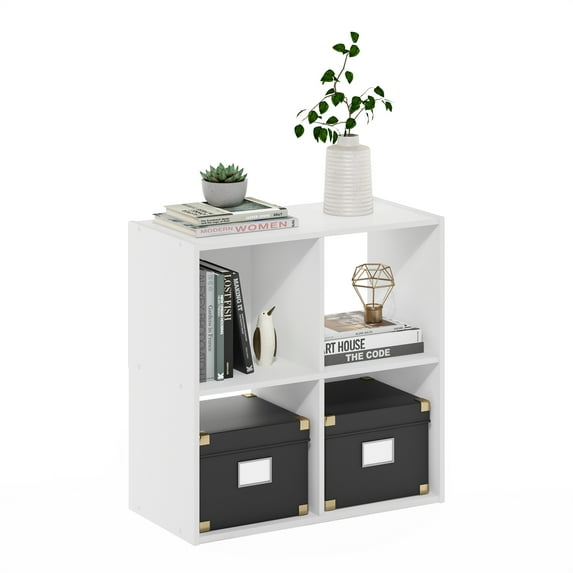 Furinno Pelli Cubic Storage Cabinet in 2x2 in White