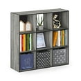 thumbnail image 1 of Furinno Pelli Cubic Storage Cabinet, 3x3, French Oak Grey/Black, 18055GYW, 1 of 5