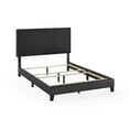 thumbnail image 1 of Furinno Pessac Upholstered Bed Frame, Black PU Leather, Full, 1 of 9