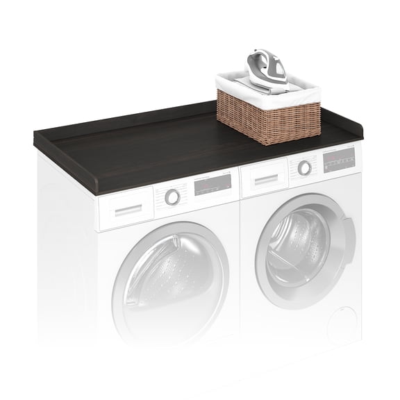 Furinno RAVEL Washer Dryer Countertop Edge Rails Anti Slip Pads Espresso