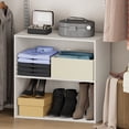 thumbnail image 1 of Furinno REED 2-Tier Closet Organizers/Storage with Open Shelves. White, 1 of 4
