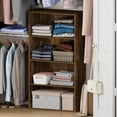 thumbnail image 1 of Furinno REED Closet Organizers and Storage, 4-Tier Closet Organizer, Closet Storage with Open Shelves, for Closet, Study Room, Hallway, Amber Pine, 1 of 4