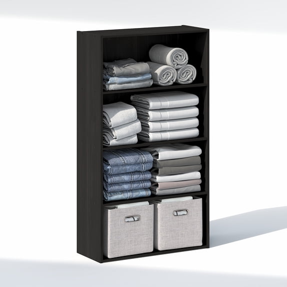 Furinno REED 4-Tier Closet Organizer Open Shelf Espresso