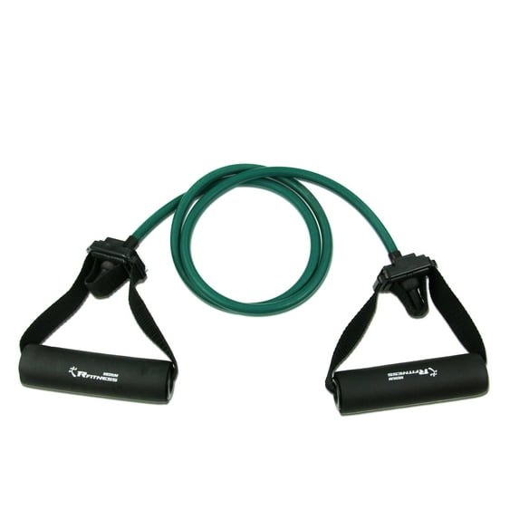 Furinno RFitness RF1505-GR Professional Stretch Latex Exercise TUBING with Sponge Handle, MEDIUM (Green)