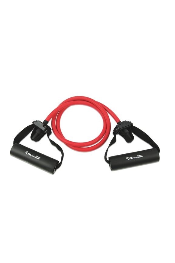 RFitness RF1505-RD Professional Stretch Latex Exercise TUBING with Sponge Handle and Door Anchor, X-HEAVY (Red)