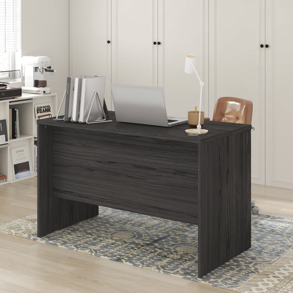 Furinno ROGER 47 Inch Computer Desk with Modesty Panel Coastal Grey