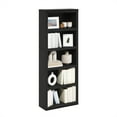 thumbnail image 1 of Furinno Rail 5-Tier Open Shelf Bookcase, Blackwood, 1 of 6
