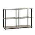 thumbnail image 1 of Furinno Rata 3 x 2 Industrial Multipurpose Flat Base Shelf Display Rack with Metal Frame, Columbia Walnut, 1 of 4