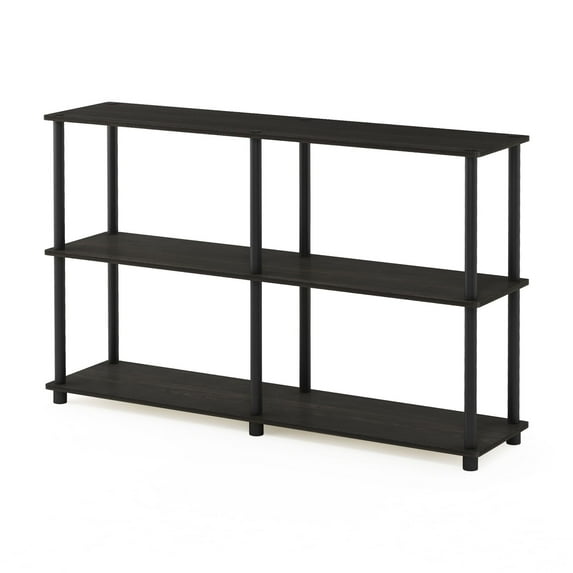 Furinno Rata 3 x 2 Industrial Multipurpose Flat Base Shelf Display Rack with Metal Frame, Marble White