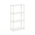 thumbnail image 1 of Furinno Rata 4-Tier Industrial Multipurpose Flat Base Bookshelf, Bookcase with Metal Frame, French Oak Grey, 1 of 5